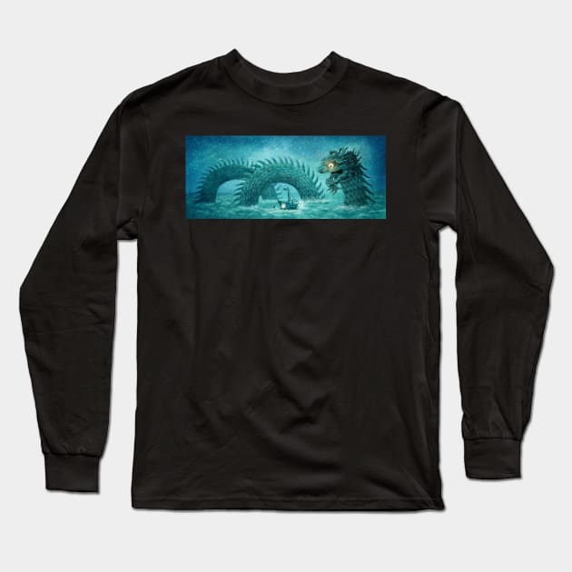 The Dumpling Dragon Long Sleeve T-Shirt by Terry Fan